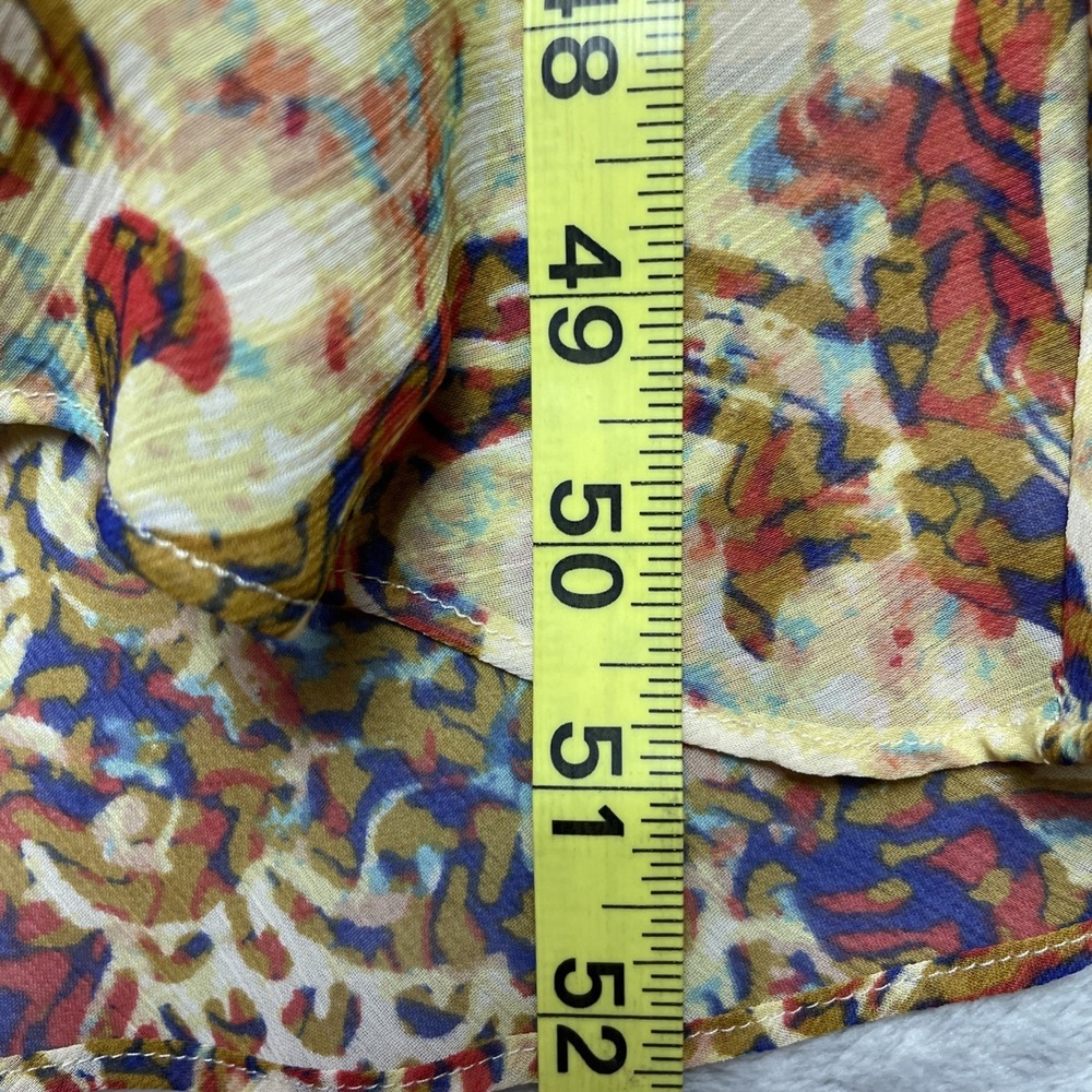 Kasper Y2K Babydoll Midi Dress Size 16 Beige Red Boho Paisley Sleeveless Fairy - Picture 9 of 10